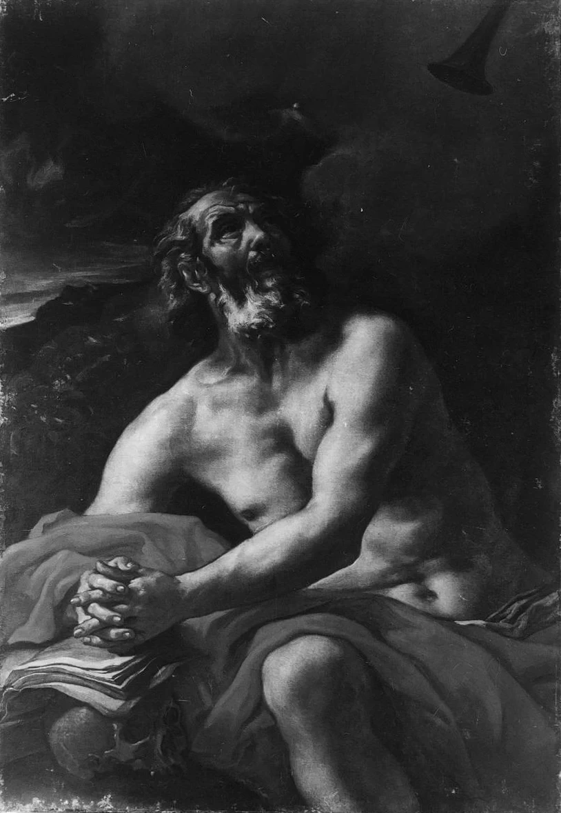 Giovanni Lanfranco-284-San Girolamo in preghiera nella grotta - Pinacoteca dell'Accademia Albertina di Belle Arti, Torino